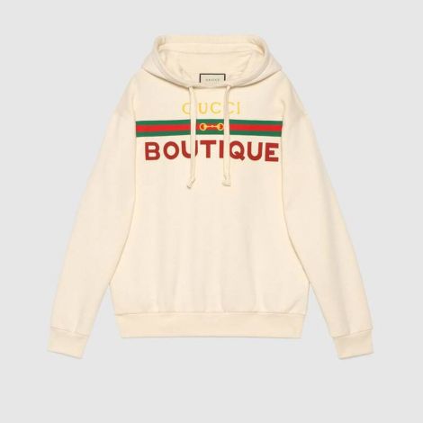 Gucci Sweatshirt Boutique Beyaz - Gucci Sweatshirt Erkek 21 Hoodie Boutique Print Beyaz