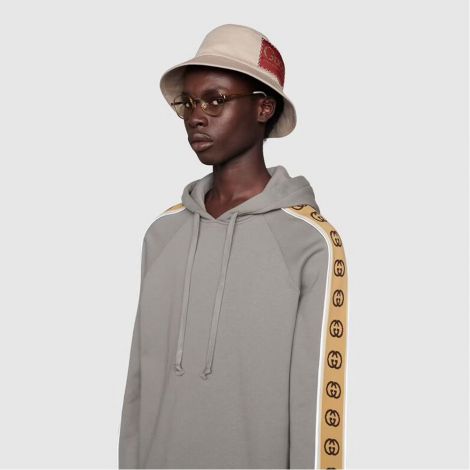 Gucci Sweatshirt Cotton Jersey Hooded Gri - Gucci Sweatshirt Erkek Cotton Jersey Hooded Kapusonlu Gri