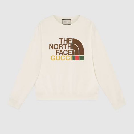 Gucci Sweatshirt The North Face Beyaz - Gucci Sweatshirt Erkek The North Face X Gucci Cotton Ivory Beyaz