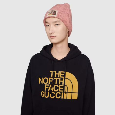 Gucci Sweatshirt The North Face Siyah - Gucci Sweatshirt Erkek The North Face X Gucci Web Print Cotton Siyah