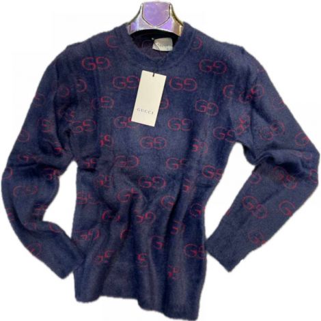 Gucci Sweatshirt GG Lacivert - Gucci Sweatshirt Kadin Gucci Sweatshirt 3610 Lacivert