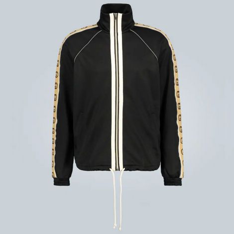 Gucci Eşofman Üst Technical Siyah - Gucci Sweatshirt Technical Jersey Jacket Ceket Esofman Ust Siyah V1
