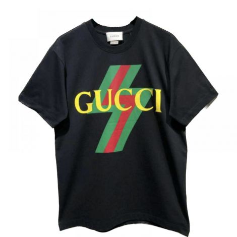 Gucci Tişört Logo Siyah - Gucci T Shirt Kadın Gucci Tişört Siyah Gucci Kadın Tişört Siyah