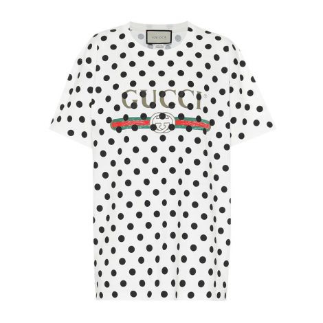 Gucci Tişört Logo Beyaz - Gucci Tisort 2020 Kadin  Logo Cotton Jersey T Shirt Beyaz