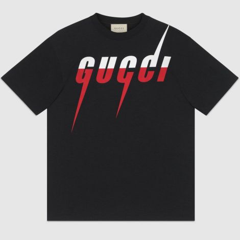 Gucci Tişört Blade Siyah - Gucci Tisort With Gucci Blade Erkek T Shirt Siyah