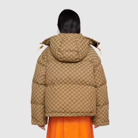 The North Face x Gucci GG Mont - The North Face X Gucci Gg Canvas Bomber Jacket Mont Kadin Kahverengi