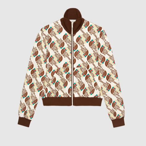 Gucci Mont Technical Jersey Beyaz - The North Face X Gucci Web Print Technical Jersey Jacket Erkek Beyaz