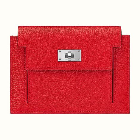 Hermes Cüzdan Kelly Kırmızı - Hermes Cuzdan Kelly Pocket Compact Wallet Rouge De Coeur Kirmizi