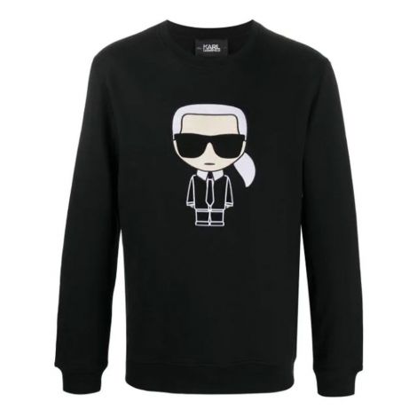 Karl Lagerfeld Sweatshirt Ikonik Siyah - Sweatshirt Erkek 21 Karl Lagerfeld Ikonik Karl Siyah