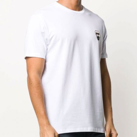 Karl Lagerfeld Tişört Ikonik Beyaz - Tisort Erkek 21 Karl Lagerfeld Ikonik Logo Cotton T Shirt Beyaz