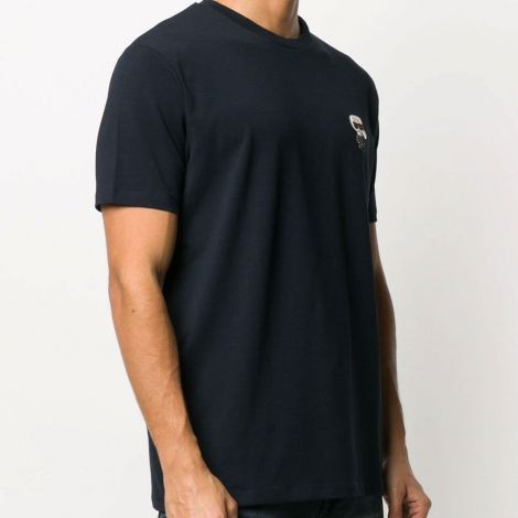 Karl Lagerfeld Tişört Ikonik Lacivert - Tisort Erkek 21 Karl Lagerfeld Ikonik Logo Cotton T Shirt Lacivert