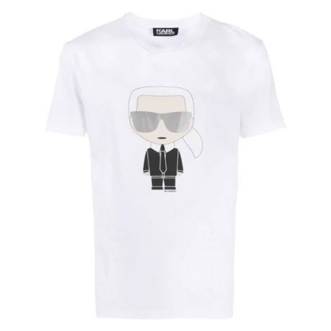 Karl Lagerfeld Tişört Ikonik Beyaz - Tisort Erkek 21 Karl Lagerfeld Kikonik Crewneck T Shirt Beyaz