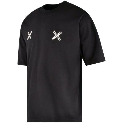 Kenzo Tişört Logo Siyah - Kenzo T Shirt 2021 Erkek Logo Black Siyah Cross
