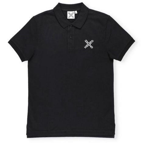 Kenzo Tişört Polo Siyah - Kenzo Tisort 2021 Erkek Sport Little X Polo Shirt Siyah