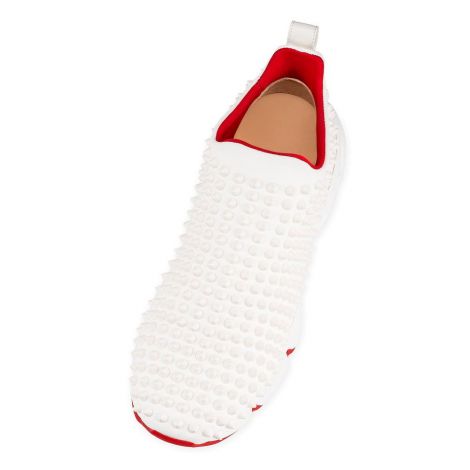 Christian Louboutin Ayakkabı Sock Beyaz - Christian Louboutin Spor Spike Sock Donna Flat 2 Beyaz