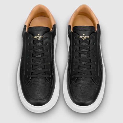 Louis Vuitton Ayakkabı Beverly Hills Siyah - Louis Vuitton Ayakkabi 22 Beverly Hills Sneaker Erkek Beige Siyah