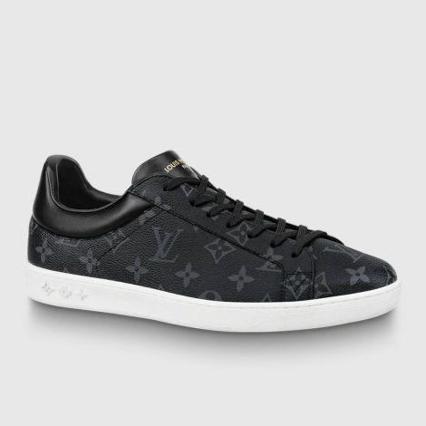 Louis Vuitton Ayakkabı Luxembourg Sneaker  Siyah - Louis Vuitton Ayakkabi 22 Luxembourg Sneaker Beyaz Taban Siyah
