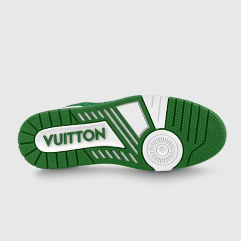 Louis Vuitton Ayakkabı Trainer Sneaker Yeşil - Louis Vuitton Ayakkabi 22 Lv Trainer Sneaker Beyaz 3 Logo Beyaz Yesil