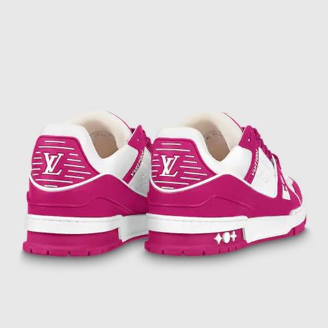 Louis Vuitton Ayakkabı Trainer Sneaker Fuşya - Louis Vuitton Ayakkabi 22 Lv Trainer Sneaker Beyaz 3 Logo Fucia Fusya