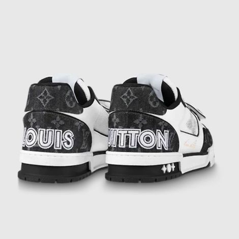 Louis Vuitton Ayakkabı Trainer Sneaker Siyah - Louis Vuitton Ayakkabi 22 Lv Trainer Sneaker Beyaz 3 Logo Siyah