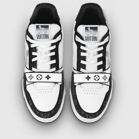 Louis Vuitton Ayakkabı Trainer Sneaker Siyah - Louis Vuitton Ayakkabi 22 Lv Trainer Sneaker Beyaz 3 Logo Siyah