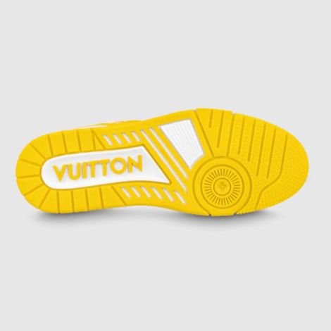 Louis Vuitton Ayakkabı Trainer Sneaker Sarı - Louis Vuitton Ayakkabi 22 Lv Trainer Sneaker Beyaz 3 Logo Yellow Sari