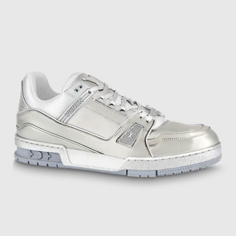 Louis Vuitton Ayakkabı Trainer Sneaker Gri - Louis Vuitton Ayakkabi 22 Lv Trainer Sneaker Beyaz Gri