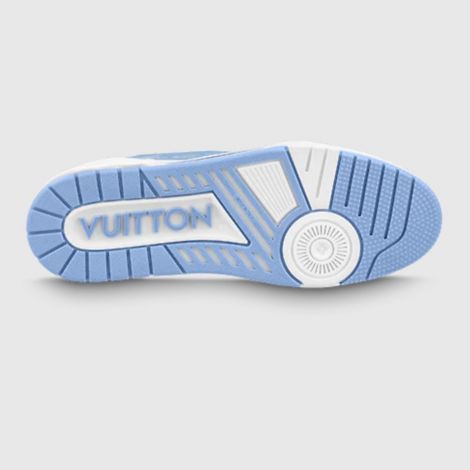 Louis Vuitton Ayakkabı Trainer Sneaker Mavi - Louis Vuitton Ayakkabi 22 Lv Trainer Sneaker Beyaz Mavi
