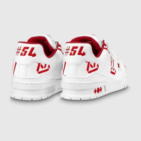 Louis Vuitton Ayakkabı Trainer Sneaker Beyaz - Louis Vuitton Ayakkabi 22 Lv Trainer Sneaker Kirmizi Beyaz