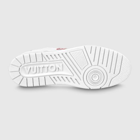 Louis Vuitton Ayakkabı Trainer Sneaker Beyaz - Louis Vuitton Ayakkabi 22 Lv Trainer Sneaker Kirmizi Beyaz