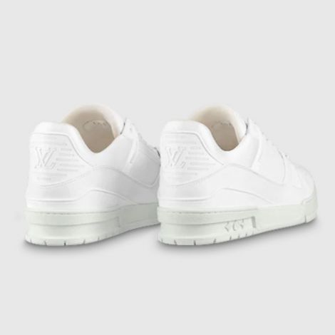 Louis Vuitton Ayakkabı Trainer Sneaker Beyaz - Louis Vuitton Ayakkabi 22 Lv Trainer Sneaker Logo Gri Beyaz
