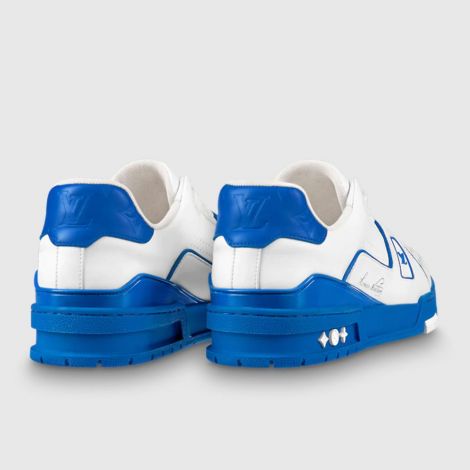 Louis Vuitton Ayakkabı Trainer Sneaker Beyaz - Louis Vuitton Ayakkabi 22 Lv Trainer Sneaker Mavi Beyaz