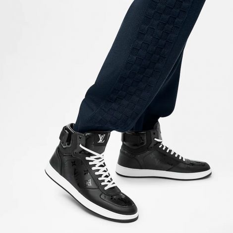 Louis Vuitton Bot Rivoli Sneaker Siyah - Louis Vuitton Ayakkabi 22 Rivoli Sneaker Boot Bot Beyaz Siyah
