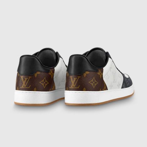 Louis Vuitton Ayakkabı Rivoli Sneaker Kahverengi - Louis Vuitton Ayakkabi 22 Rivoli Sneaker Erkek Siyah Beyaz Kahverengi