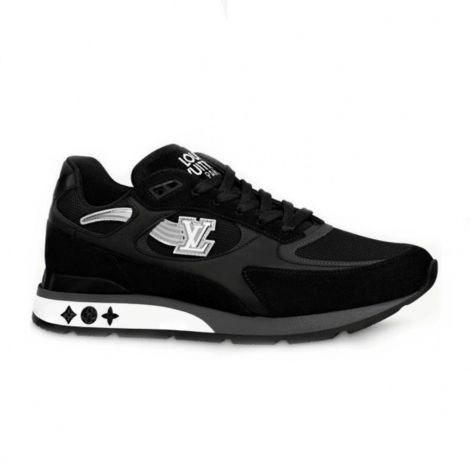 Louis Vuitton Ayakkabı Run Away Siyah - Louis Vuitton Ayakkabi 22 Run Away Sneaker Erkek 3 Logo Beyaz Siyah Black
