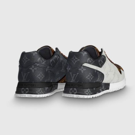 Louis Vuitton Ayakkabı Run Away Kahverengi - Louis Vuitton Ayakkabi 22 Run Away Sneaker Erkek Siyah Beyaz Kahverengi3