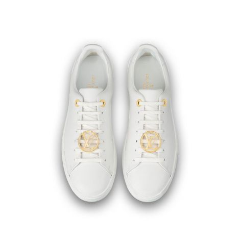 Louis Vuitton Ayakkabı Frontrow Beyaz - Louis Vuitton Ayakkabi Lv Frontrow Sneaker Sari Logo Beyaz