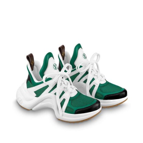 Louis Vuitton Ayakkabı Archlight Yeşil - Louis Vuitton Lv Archlight Trainers Shoes Ayakkabi Kadin Siyah Yesil