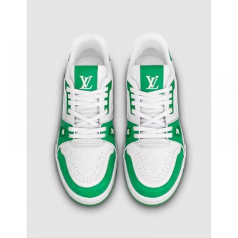 Louis Vuitton Ayakkabı Trainer Sneaker Yeşil - Louis Vuitton Lv Trainer Sneaker Louis Vuitton Erkek Ayakkabi Yesil