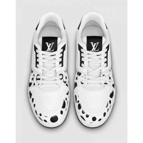 Louis Vuitton Ayakkabı  Lv x Yk Lv Trainer  Beyaz - Louis Vuitton Lv X Yk Lv Trainer Sneaker Louis Vuitton Erkek Ayakkabi Siyah Beyaz