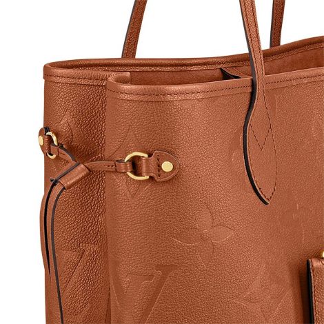Louis Vuitton Çanta Neverfull Kahverengi - Louis Vuitton Canta Neverfull Mm Monogram Empreinte Leather Handbags Cognac Kahverengi