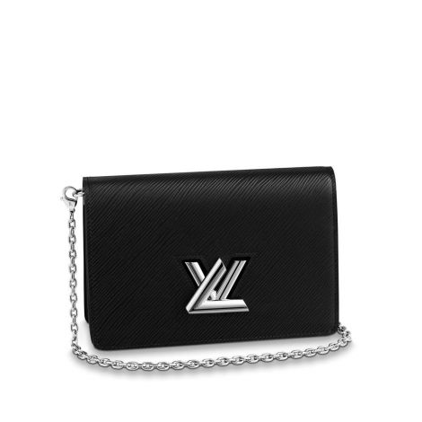 Louis Vuitton Cüzdan Twist Siyah - Louis Vuitton Cuzdan 19 Twist Belt Chain Wallet Epi Siyah