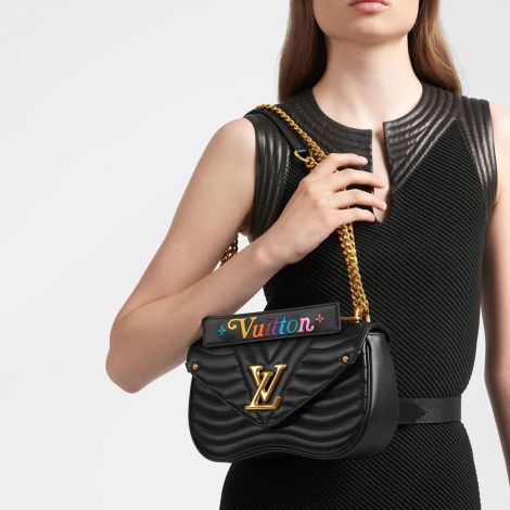 Louis Vuitton Çanta New Wave Siyah - Lv Canta 2021 Kadin New Wave Chain Bag Mm New Wave Leather Siyah
