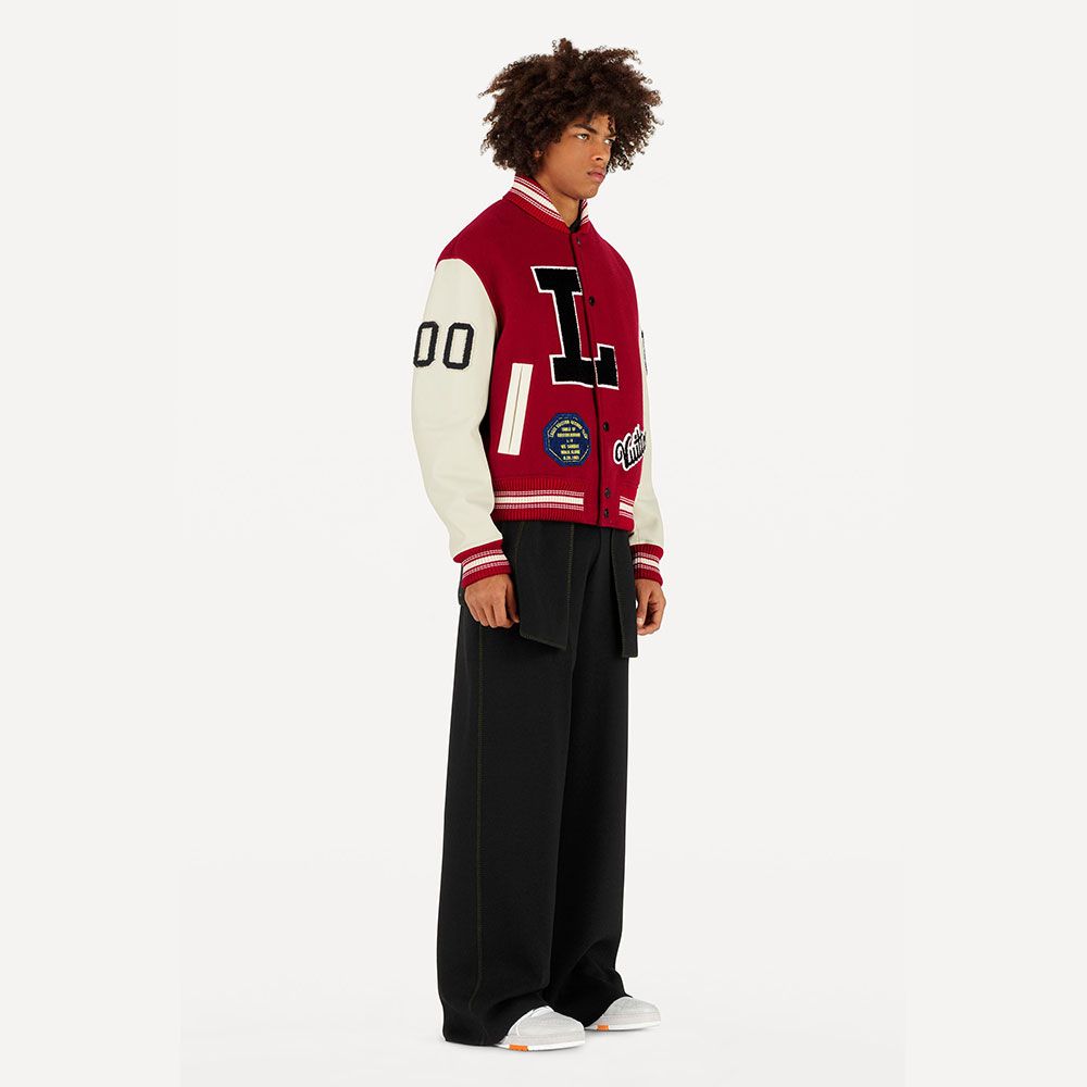 Louis Vuitton Sweatshirt Baseball Jacket Kırmızı Erkek