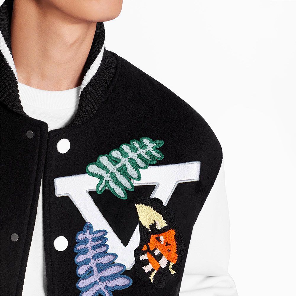 Louis Vuitton Sweatshirt Varsity Jacket Siyah Erkek