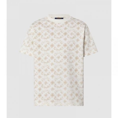 Louis Vuitton Tişört Monogram Beyaz - Louis Vuitton Monogram Tshirt Louis Vuitton Erkek Tişört Beyaz