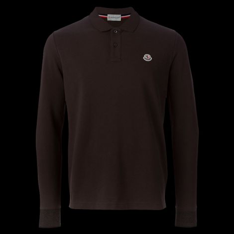 Moncler Sweatshirt Polo Kahverengi - Moncler Polo T Shirt Sweatshirts Kazak Kahverengi Uzun Kollu