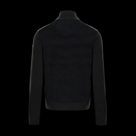 Moncler Sweatshirt Cardigan Siyah - Moncler Sweatshirt 2021 Erkek Wool Cardigan Siyah