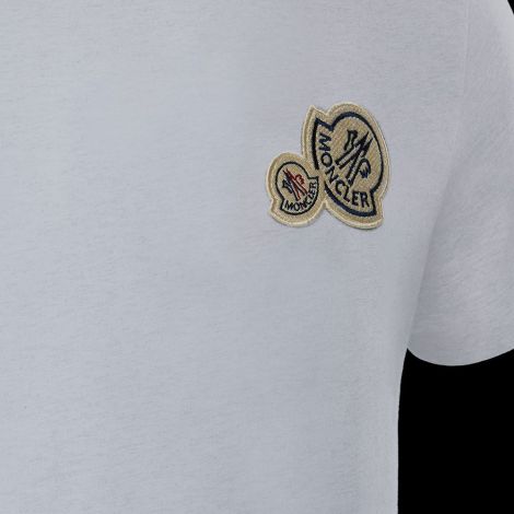Moncler Tişört Iconic Beyaz - Moncler Erkek Tisort Iconic Logo Beyaz