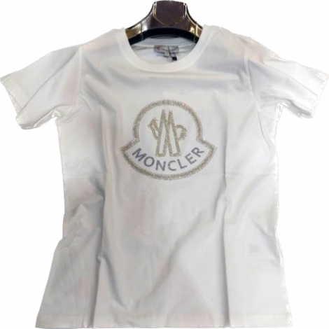 Moncler Tişört Logo Beyaz - Moncler Kadin Tisort Moncler T Shirt Beyaz.PNG